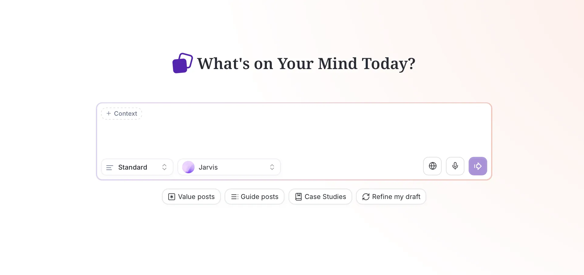 Main View Interface Closeup