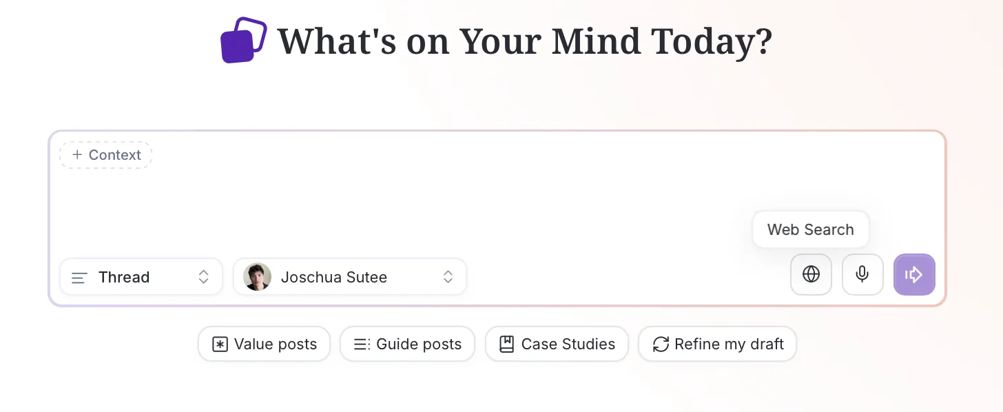 Web Search into Content