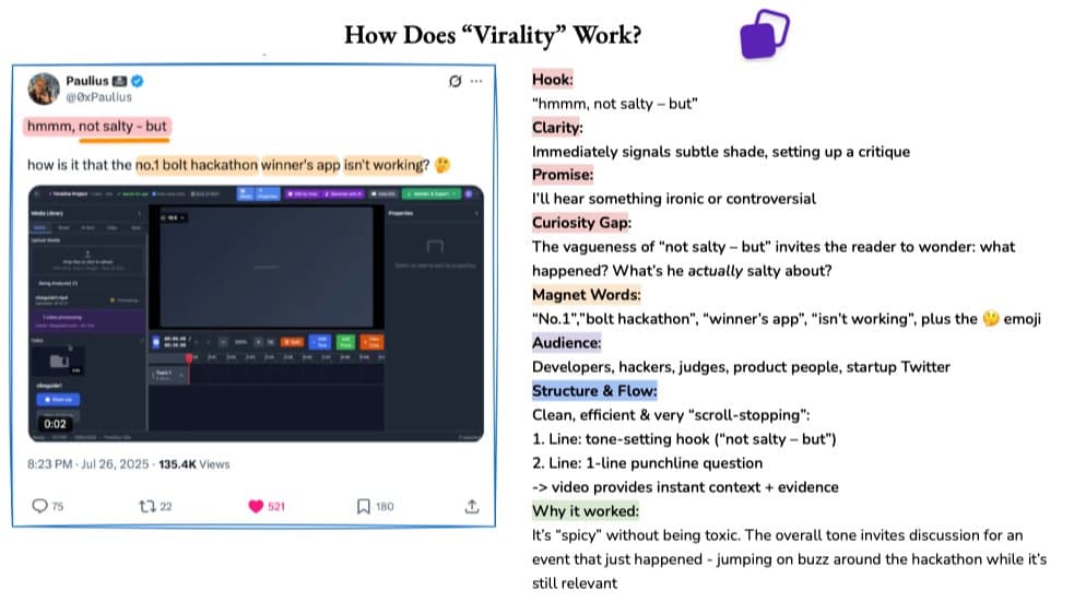 Paulius's hackathon winner tweet